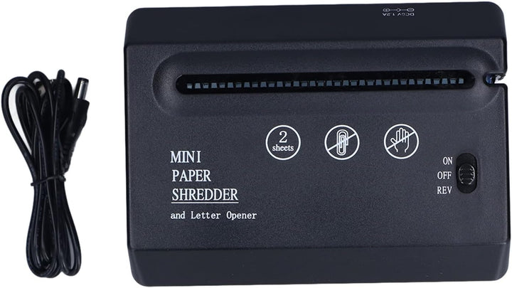 Mini Aktenvernichter, A6 Papierschneider Schredder Klein Reisswolf Aktenvernichtung Elektro Aktenver
