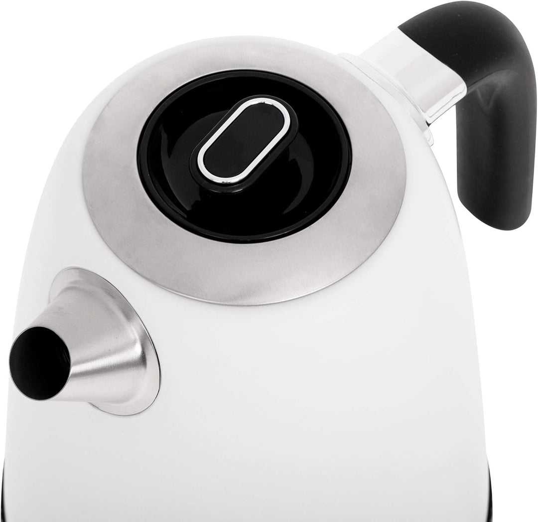 Adler AD 1295w Wasserkocher weiss seidenmatt 1,7 Liter mit LCD-Anzeige und Temperaturregelung 2200W