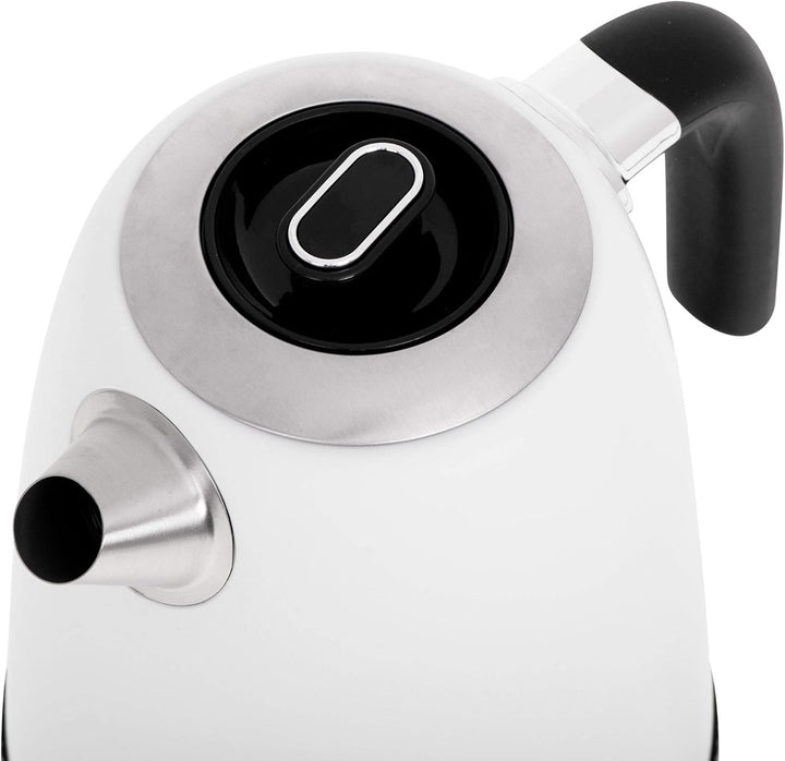 Adler AD 1295w Wasserkocher weiss seidenmatt 1,7 Liter mit LCD-Anzeige und Temperaturregelung 2200W