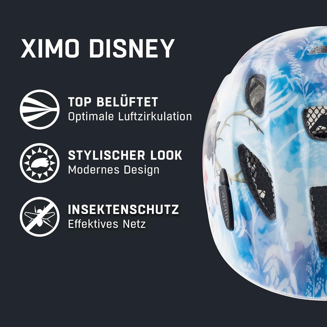 ALPINA XIMO - Leichter, Sicherer & Bruchfester Fahrradhelm Mit Optionalen LED-Licht Für Kinder Froze