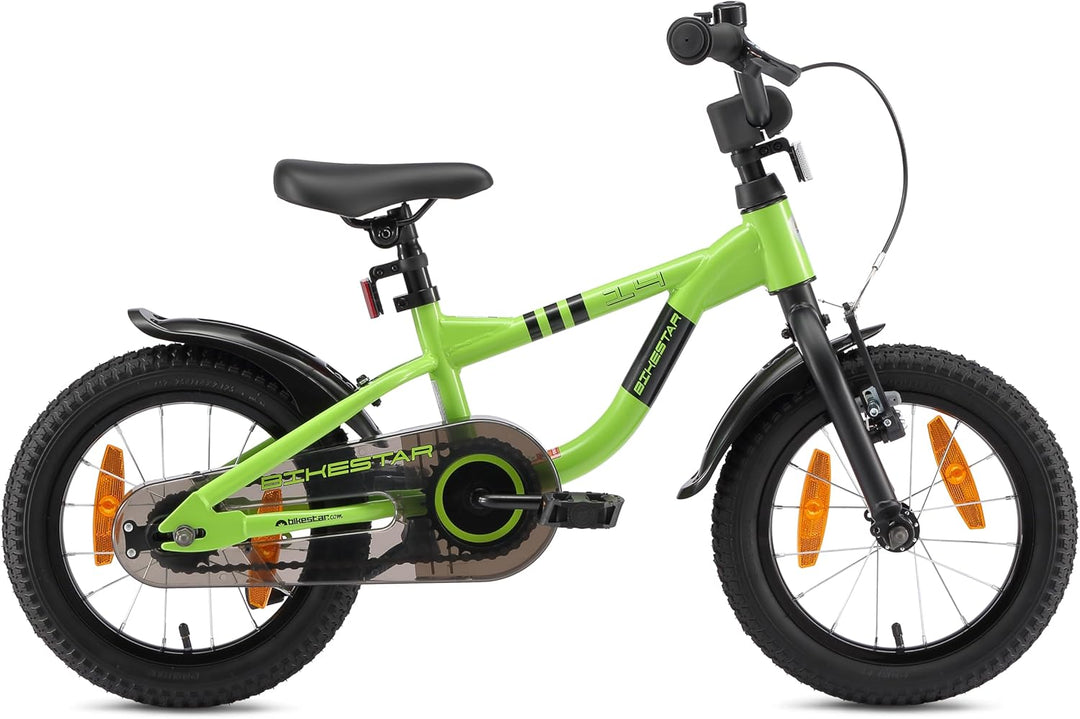 Löwenrad Kinderfahrrad für Jungen und Mädchen ab 3-4 Jahre | 14 Zoll Kinderrad mit Bremse | Fahrrad