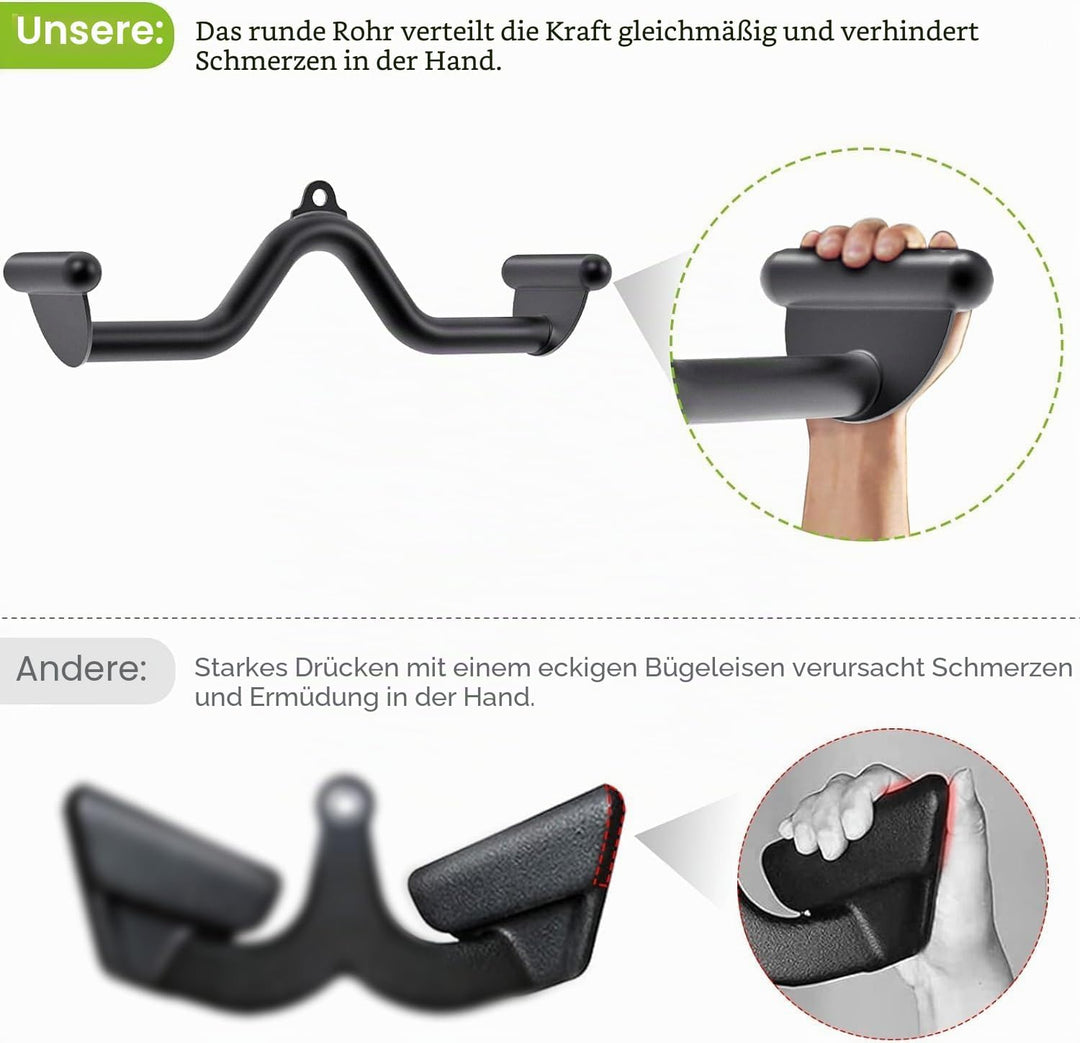 SELEWARE 50.8 cm Multi-Grip Latzugstange – langlebiger legierter Stahl, ergonomischer Griff, vielsei