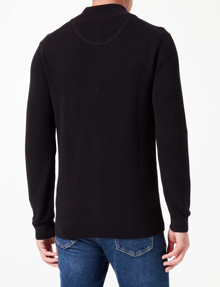 GANT Herren Casual Cotton Zip Cardigan Strickjacke M Schwarz, M Schwarz
