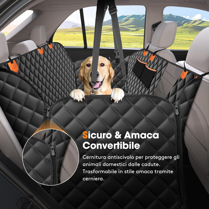 JOEJOY Hundedecke für Auto Rückbank,Autoschondecke Hund Rücksitz Wasserdicht & Kratzfest,Autodecke H