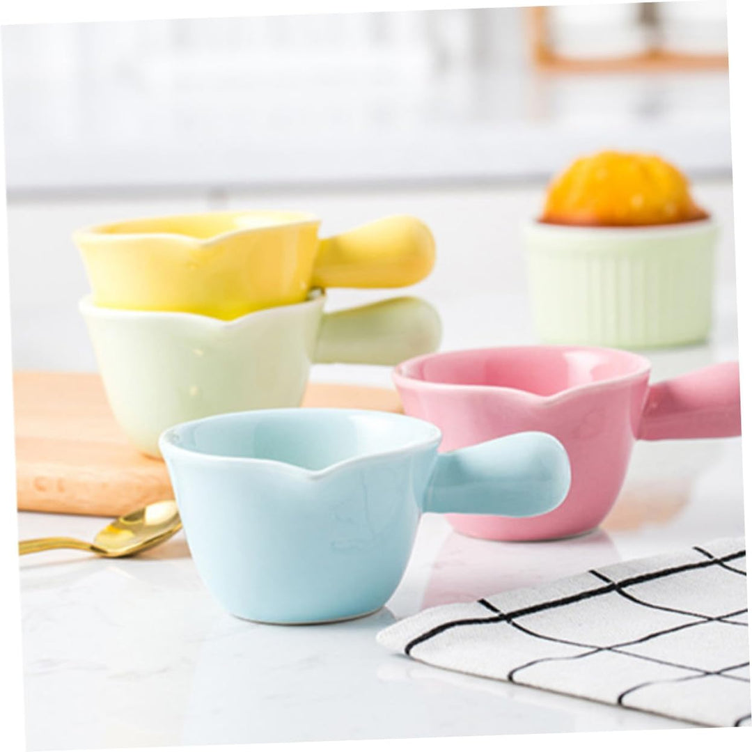 Toyvian Keramik Milchtopf Mit Griff, Mini Kleiner Kochtopf Hitzebeständig Vielseitig Als Porridge Su