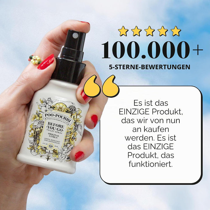 Poo-Pourri Before-You-Go WC-Spray 4 oz weiss Original Citrus Scent 118 ml (1er Pack), Original Citru