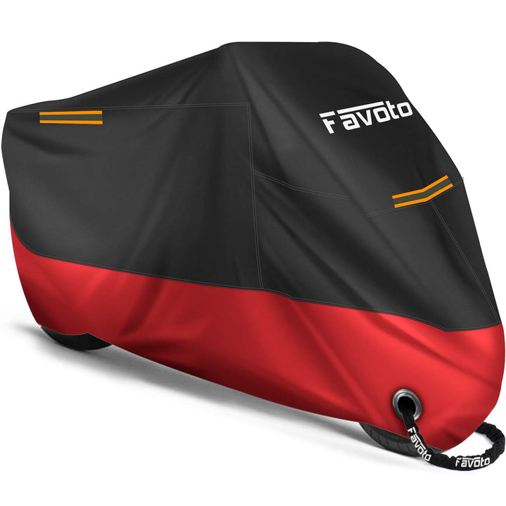 Favoto Verbesserte Version Motorradabdeckung Wasserabweisend Motorrad Abdeckplane Outdoor Motorradga