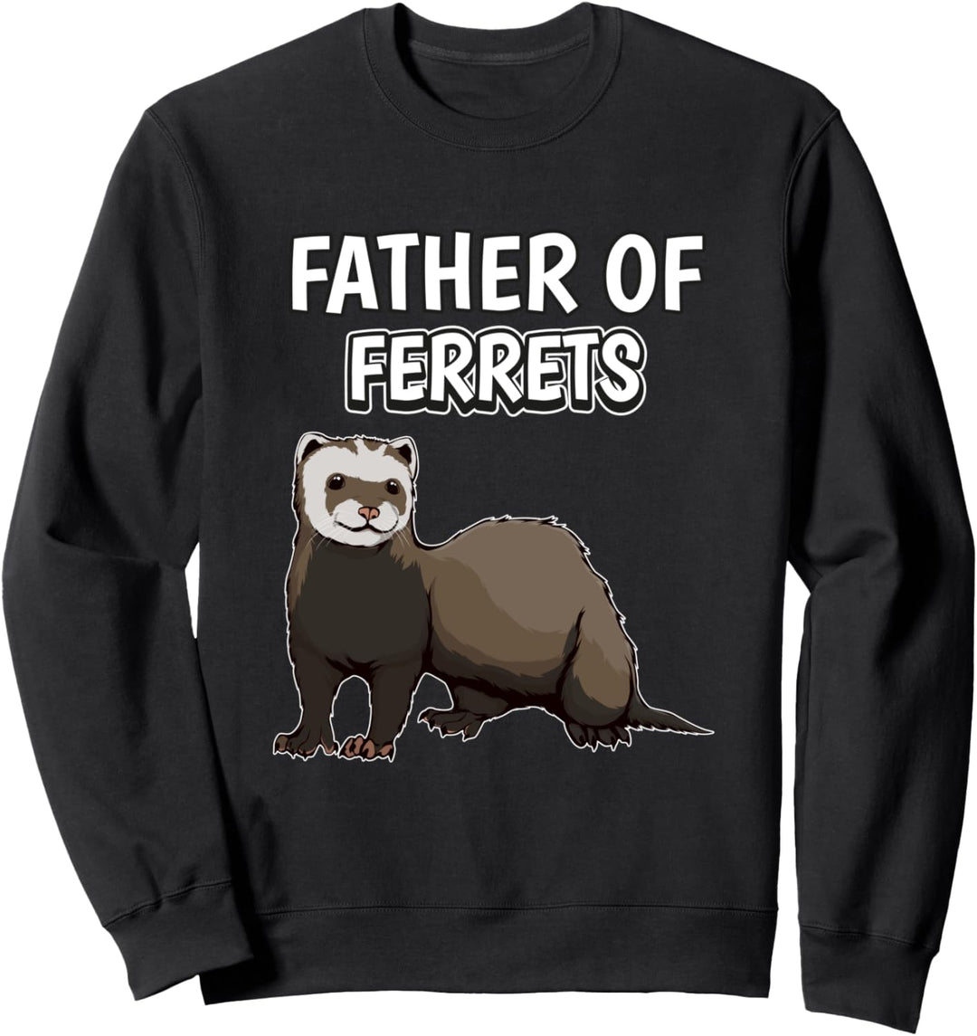 Herren Jungen Father Of Ferrets Papa Vatertag Frettchen Sweatshirt