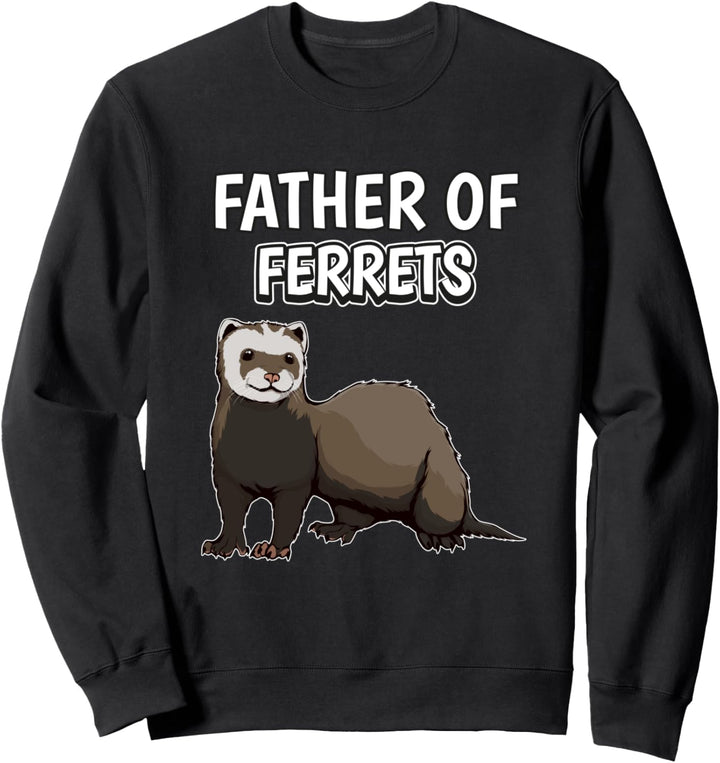 Herren Jungen Father Of Ferrets Papa Vatertag Frettchen Sweatshirt
