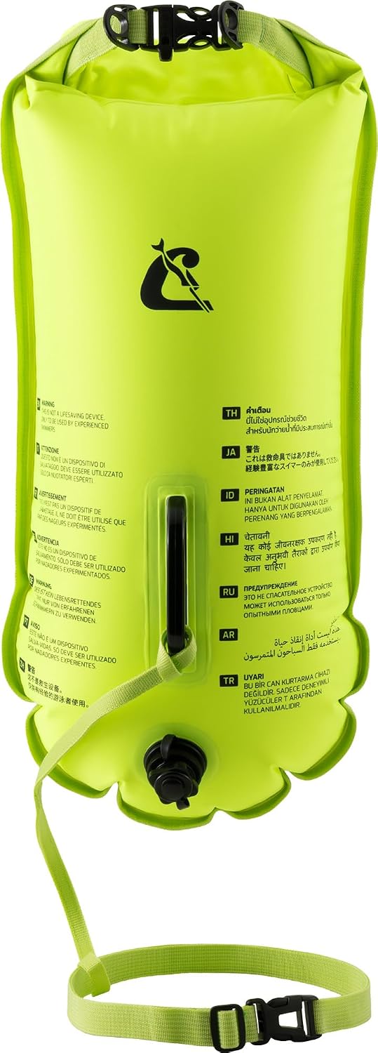 Cressi Glide Pro Swim Buoy, Schwimmboje 28l, für Triathlon und Schwimmen | Dry Bag für Wertsachen, a