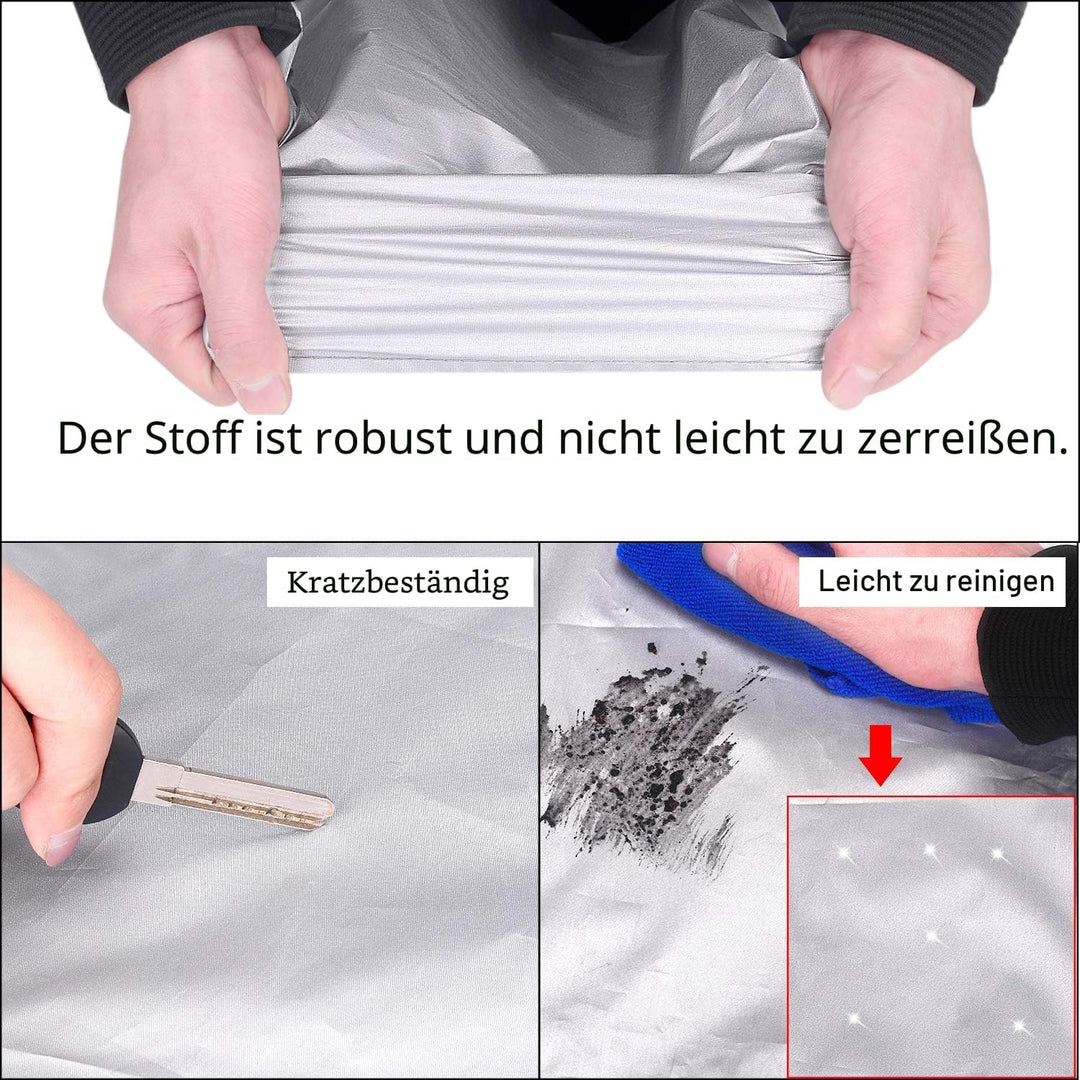 FSGRICH Abdeckung für Auto, wasserdicht, UV-beständig, staubdicht, Kratzfest, Schnee im Freien…, Sil