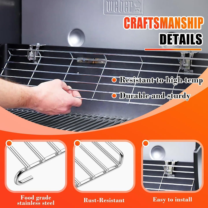 Denmay 66044 Edelstahl Warmhalterost, 65,4 cm, für Weber Genesis II E-310, E-315, E-320, E-330, E-33