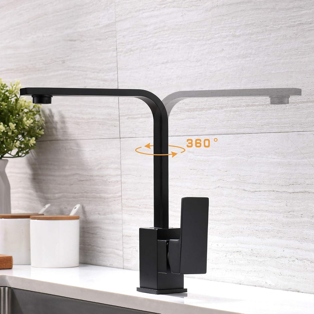 AIMADI Wasserhahn Küche Mischbatterie küchenarmatur Küchenspüle 360° drehbar Armatur spülbecken Spül