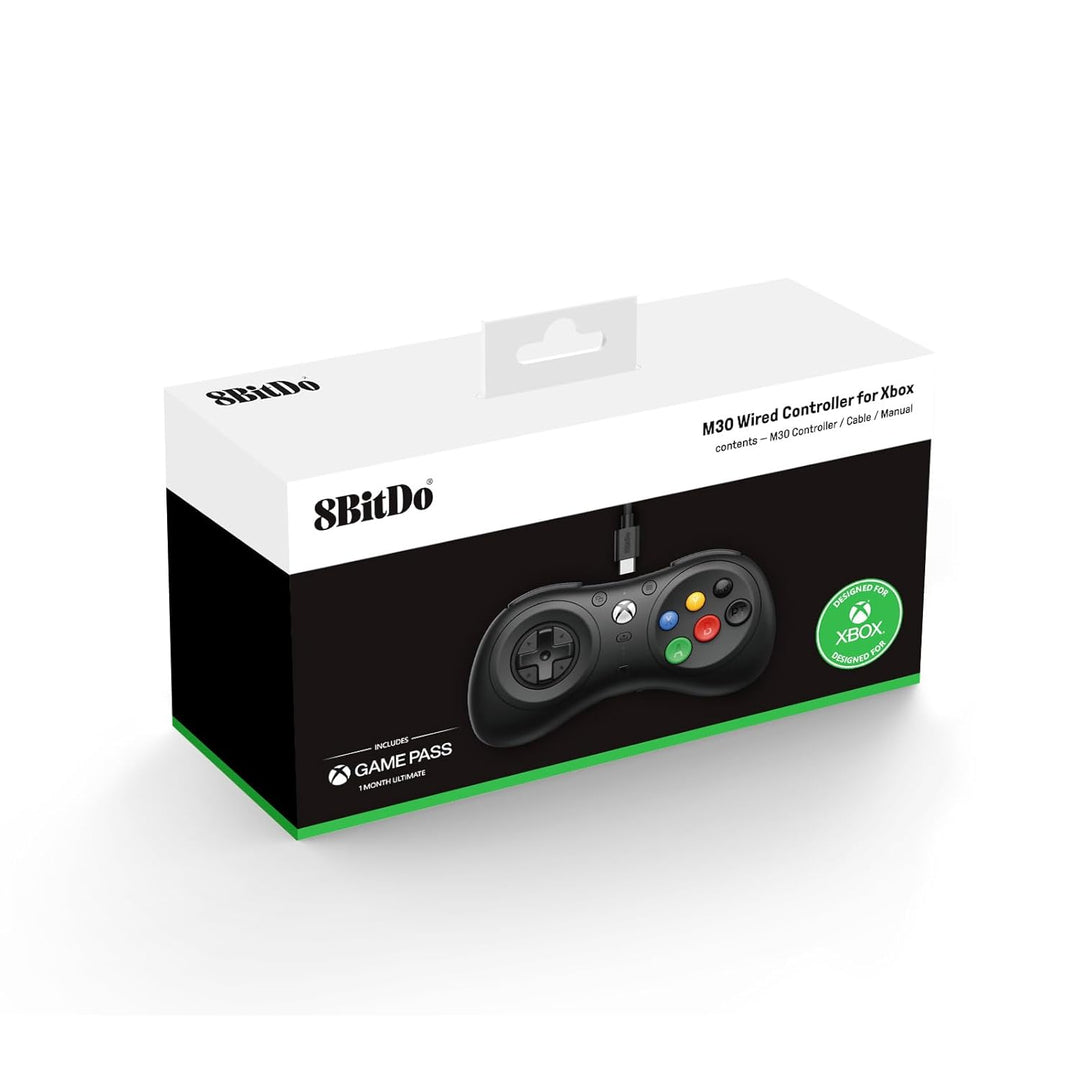 8Bitdo M30 Wired Controller for Xbox Series X|S, Xbox One, and Windows with 6-Button Layout - Offici