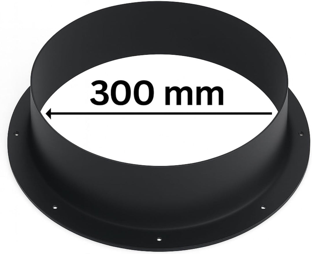 Weedness PVC Anschluss Flansch 300 mm für Lüftungsanlagen - Grow Anbau Lüfter Kupplung Indoor Belüft