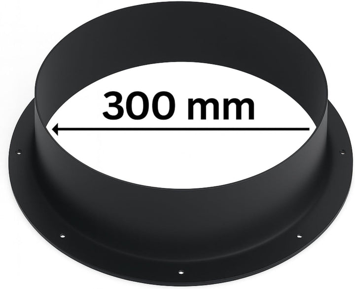 Weedness PVC Anschluss Flansch 300 mm für Lüftungsanlagen - Grow Anbau Lüfter Kupplung Indoor Belüft