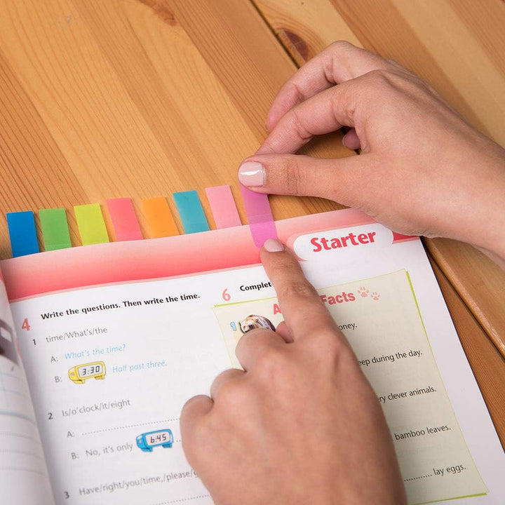 D.RECT 110505 Haftstreifen Pagemarker Index Haftmarker Film Textstreifen PET-Folie 12x45mm 8x25 Stüc