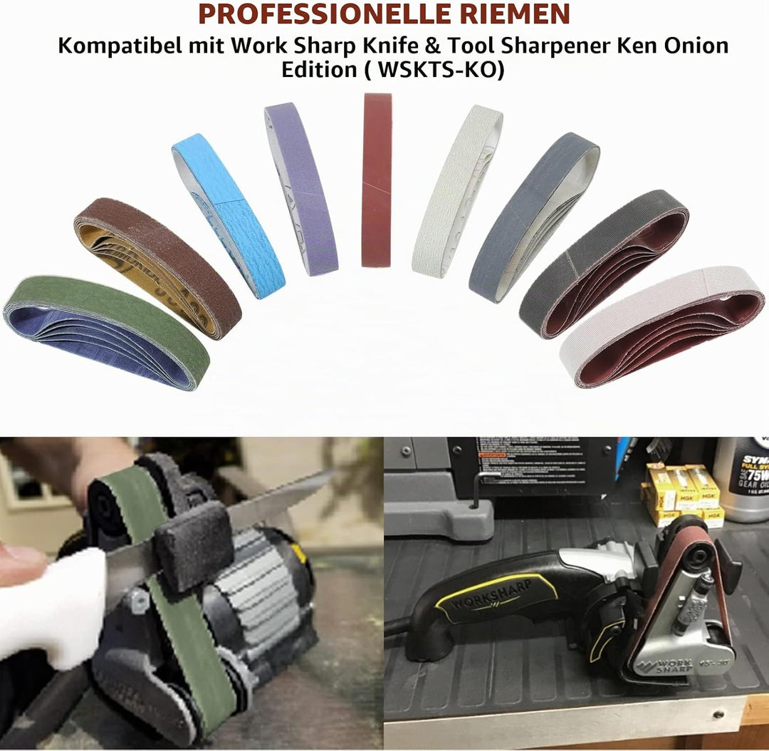 45 Stück 1,9 x 30,5 cm Ersatz-Messerschärfer-Schleifband-Set für Arbeit, scharfe Messer- und Werkzeu