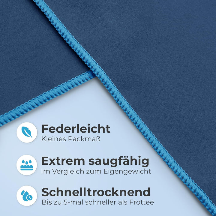 NirvanaShape Mikrofaser Handtuch, Microfaser Handtücher leicht, kompakt als Badetuch, Reisehandtuch,