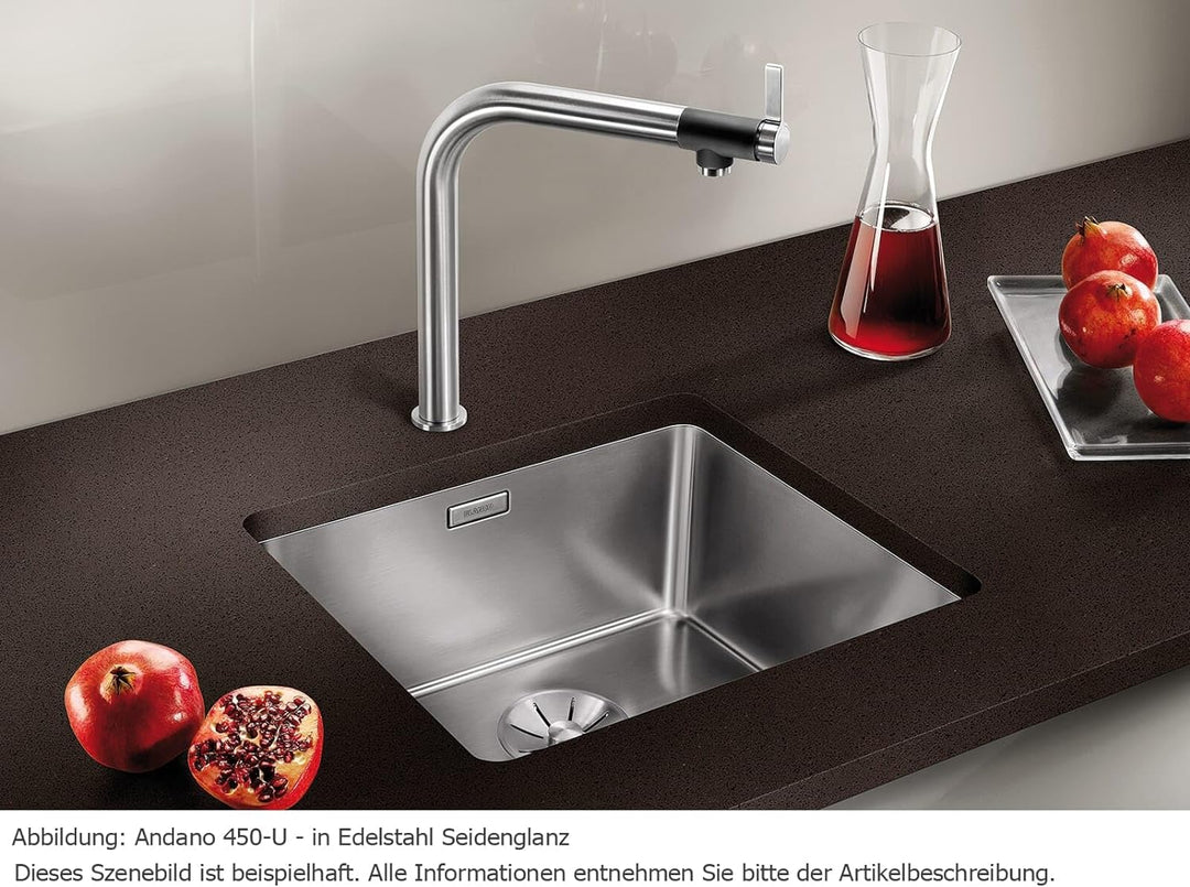 BLANCO ANDANO 450-U | Edelstahl | Einbauart: Unterbau | ohne Ablauffernbedienung | 50er Unterschrank
