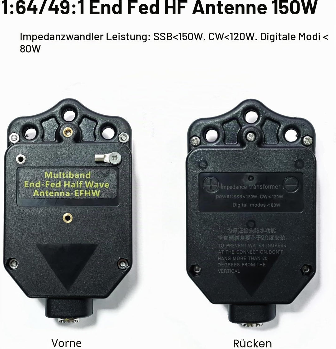 Upgraded 150W HF End Fed Antenna, 1-30MHz CW FM AM FT4 FT8 SSB End Fed Radio Antenna 4 Band 8 Band f