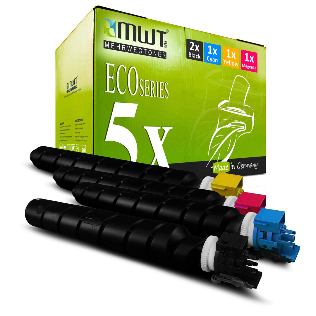 5X Kraft Office Supplies XXL Toner im Set kompatibel für Kyocera TASKalfa /Copystar 5052ci 5053ci 60