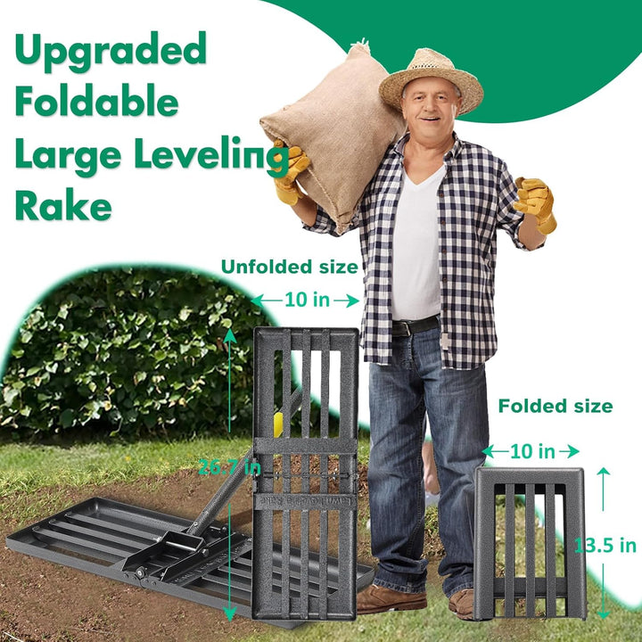Rasenrechen Rasen Nivellierrechen Metall 157cm Golf Gartengras Surface Rasenwerkzeug Rakel für Rasen