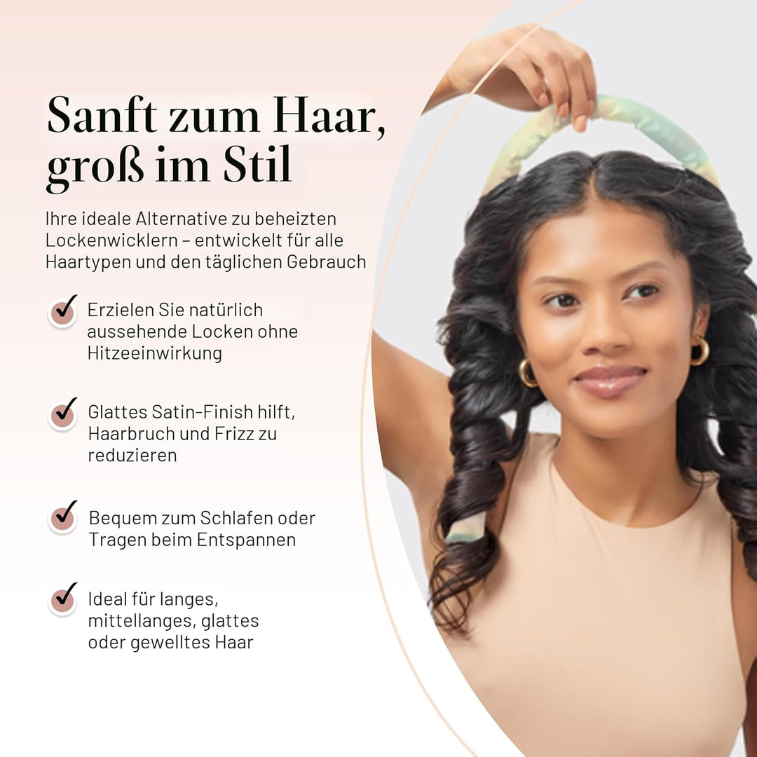 Kitsch Satin Heatless Curling Set - Overnight Hair Curlers to Sleep in, Heatless Curls, Heatless Hai
