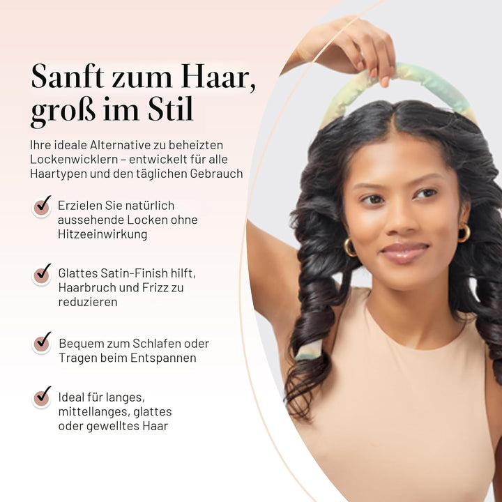 Kitsch Satin Heatless Curling Set - Overnight Hair Curlers to Sleep in, Heatless Curls, Heatless Hai