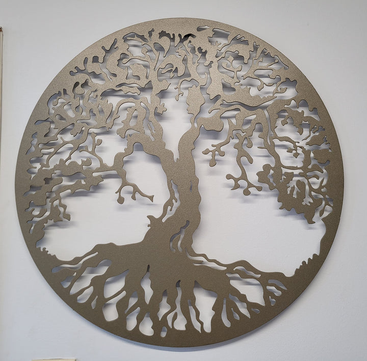 MetalArtWallDecor Baum des Lebens Wanddekoration, Metall, 60 cm, bronzefarben