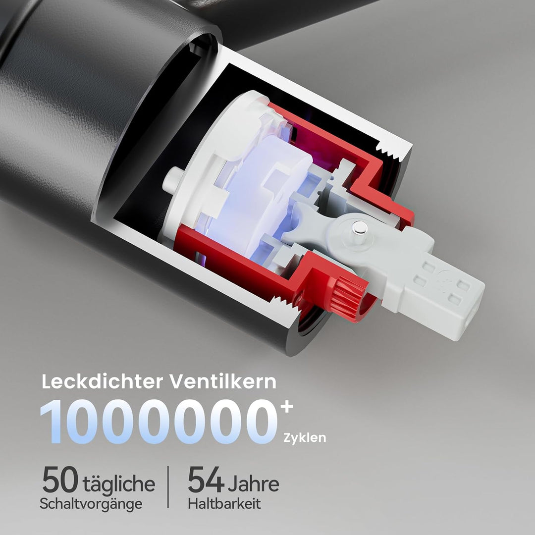 CECIPA Wasserhahn Küche Hochdruck Edelstahl, Küchenarmatur Einhebelmischer, Armatur küche 360° Drehb