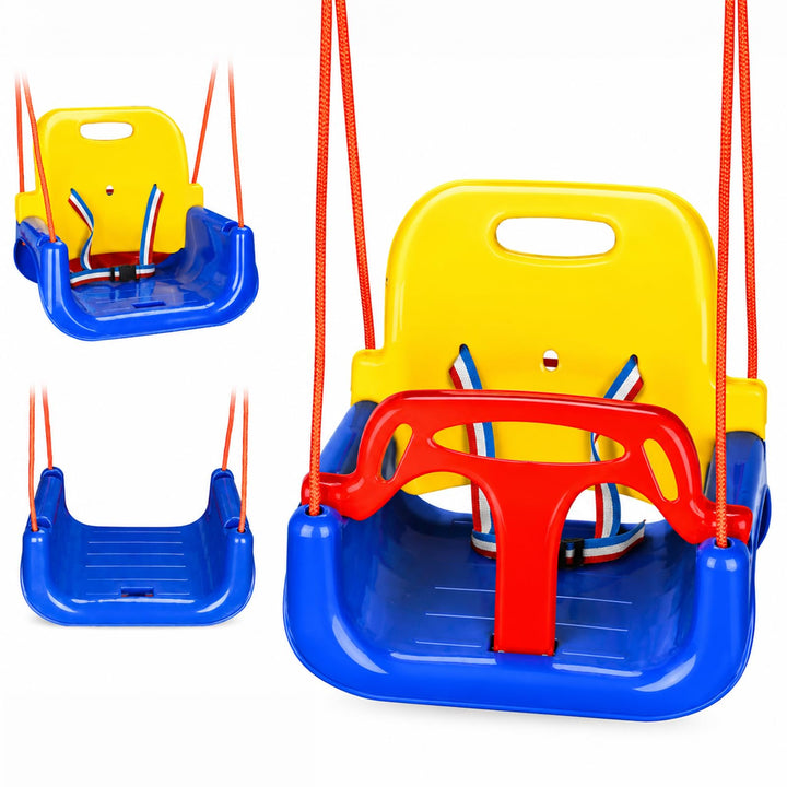 Trintion 3-in-1-Babyschaukel mit hoher Rückenlehne – für Garten und Spielplatz, inklusive Verstellba