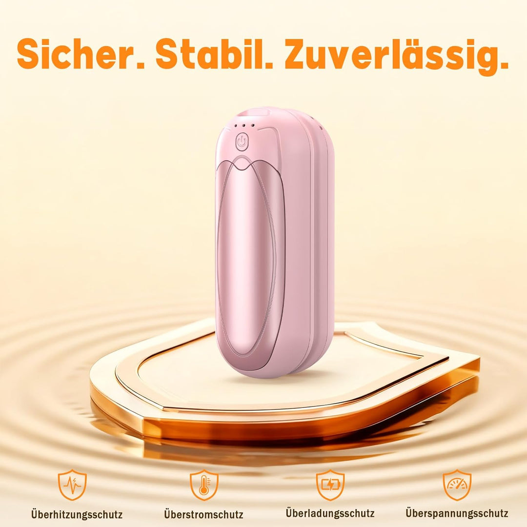 Handwärmer Wiederaufladbar 2er-Set, 7000mAh Elektrische Taschenwärmer mit 3 Heizstufen, Tragbare Mag