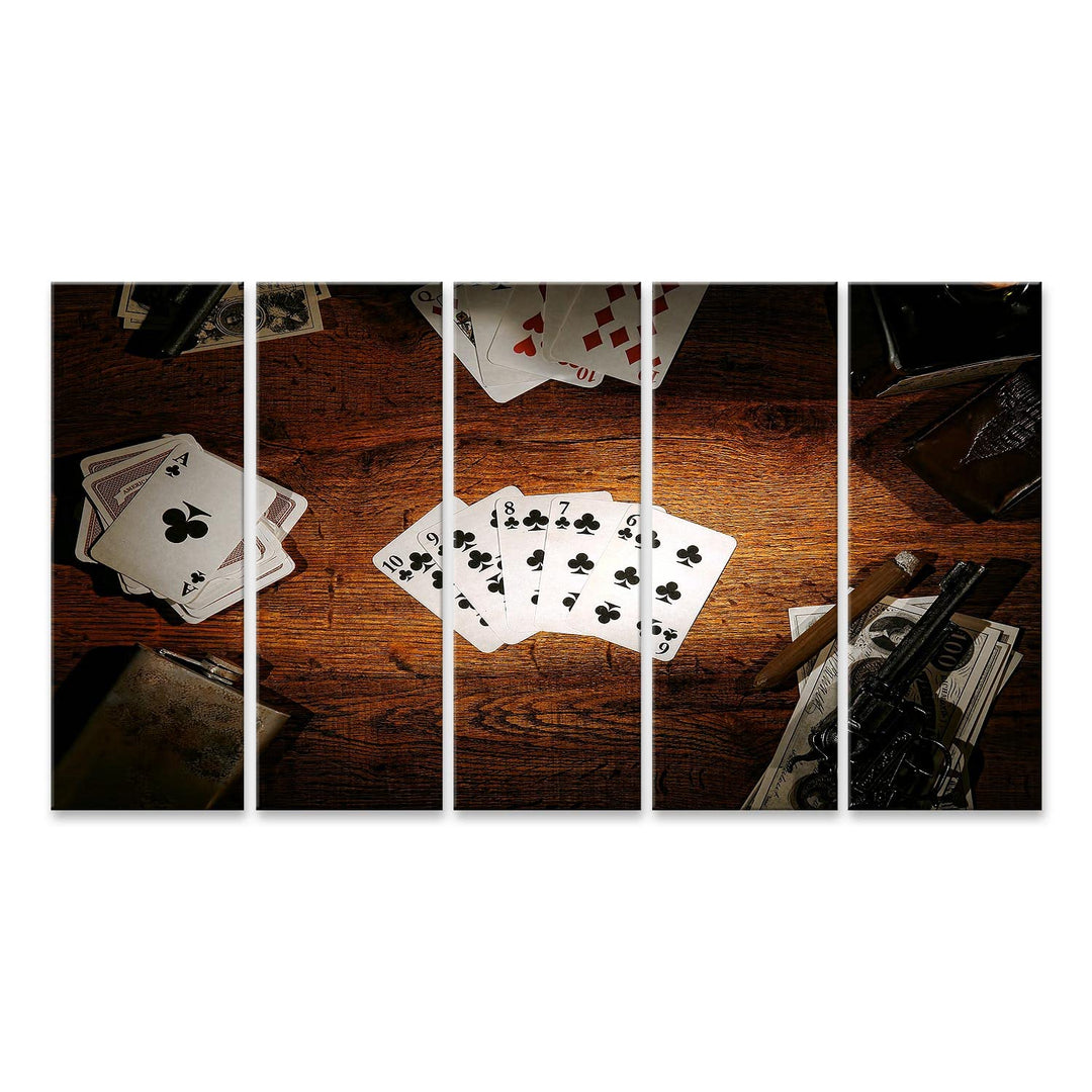 islandburner Bild auf Leinwand American West Legend Old Poker Gamer Zocken Bilder Wandbilder Poster