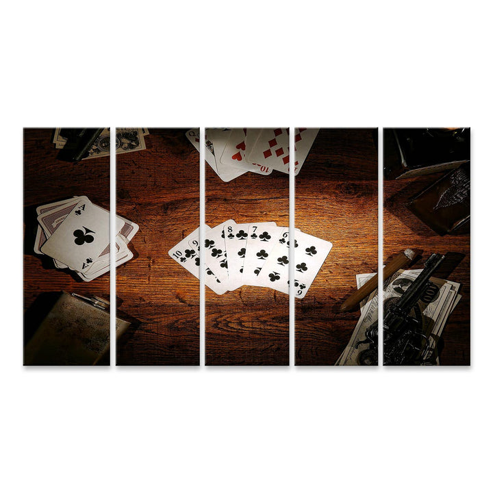 islandburner Bild auf Leinwand American West Legend Old Poker Gamer Zocken Bilder Wandbilder Poster
