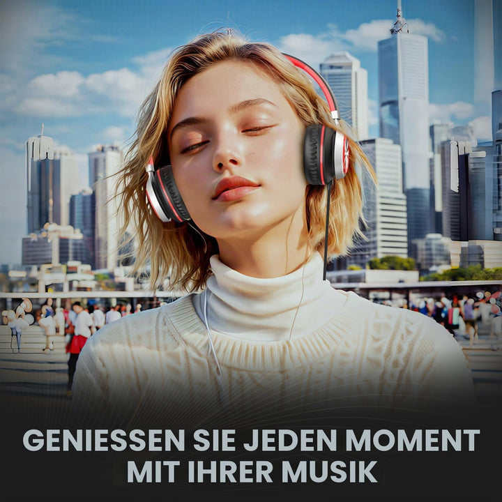 USB-C Kopfhörer mit Mikrofon und Lautstärkeregler, Over Ear Stereo Headsets für iPhone 15, 16 Pro, k