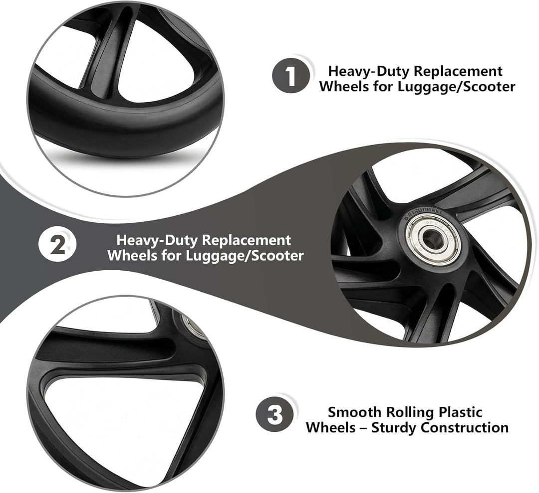 200mm Scooter Rollen, 2 Stück Scooter Ersatzräder ScooterRäder Ersatzreifen mit ABEC-7 Kugellager, C