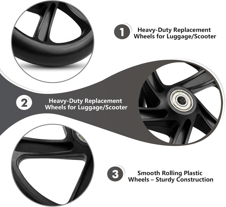 200mm Scooter Rollen, 2 Stück Scooter Ersatzräder ScooterRäder Ersatzreifen mit ABEC-7 Kugellager, C
