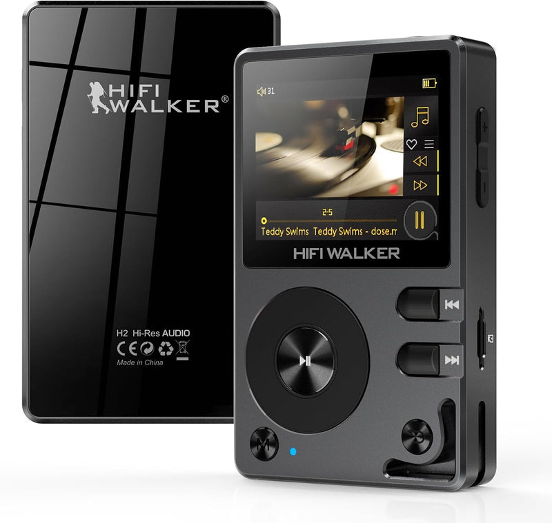 HIFI WALKER H2 MP3 Player mit Bluetooth, DSD DAC Hi-Res FLAC Player Verlustfreier Musikplayer, Tragb