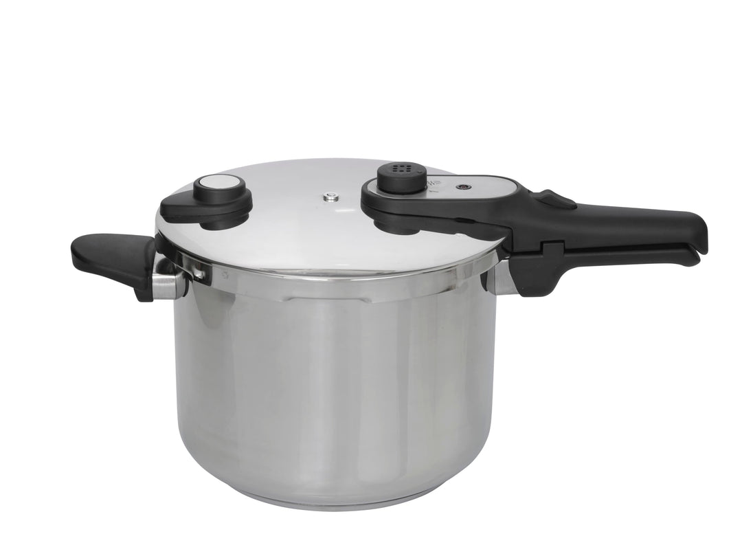 Jata Hogar HOLL2226 Schnellkochtopf aus Edelstahl, 6 Liter, für alle Küchen, Durchmesser 24 cm