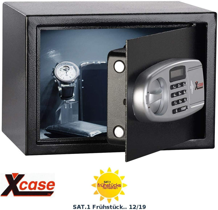 Xcase Wandtresor: Stahlsafe mit digitalem Code-Schloss und LCD-Display, 16 Liter (Schranktresor, Tre
