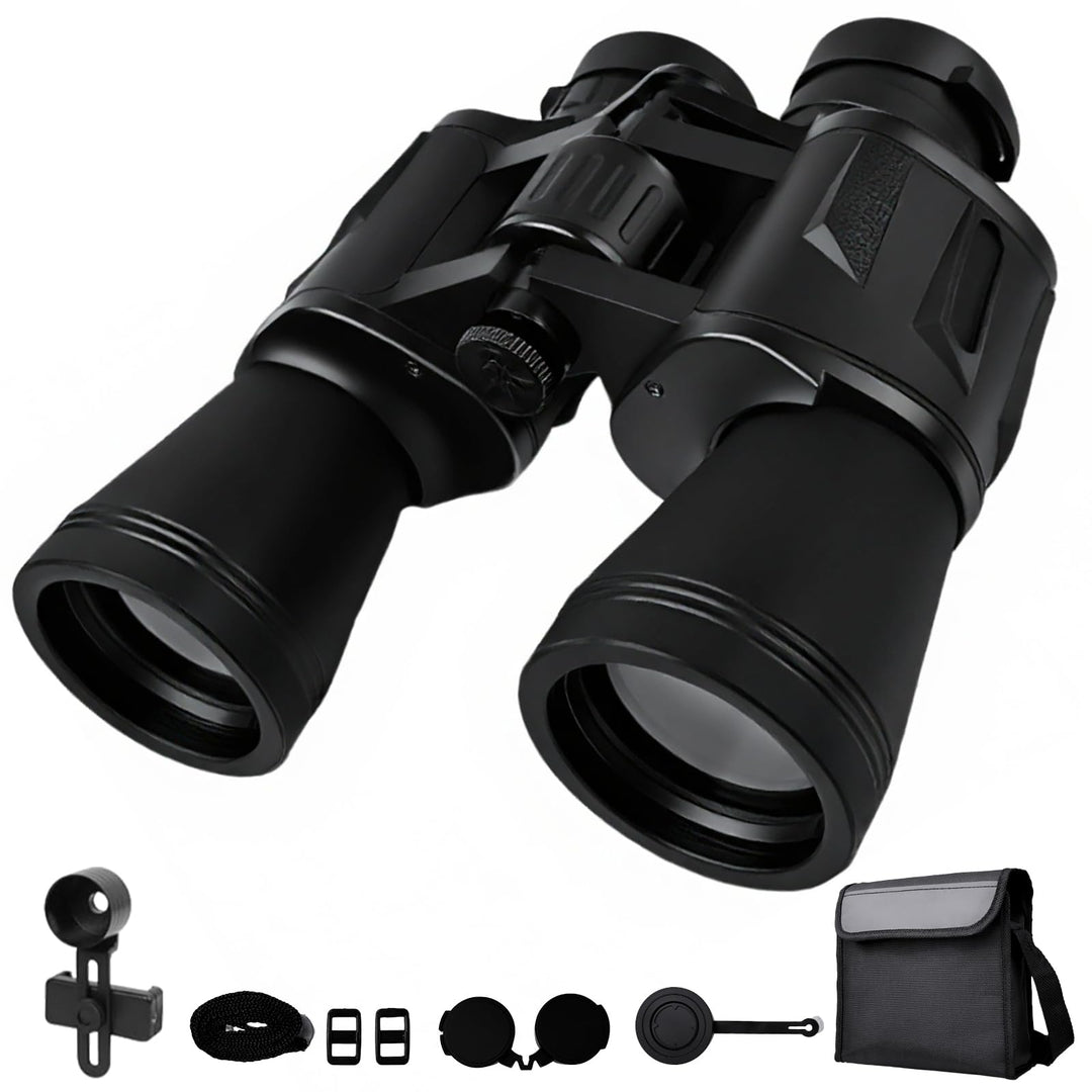 Fernglas 20 x 50 für Erwachsene, wasserdichtes HD-Fernglas mit BAK4-Prisma und FMC-Objektiv, tragbar