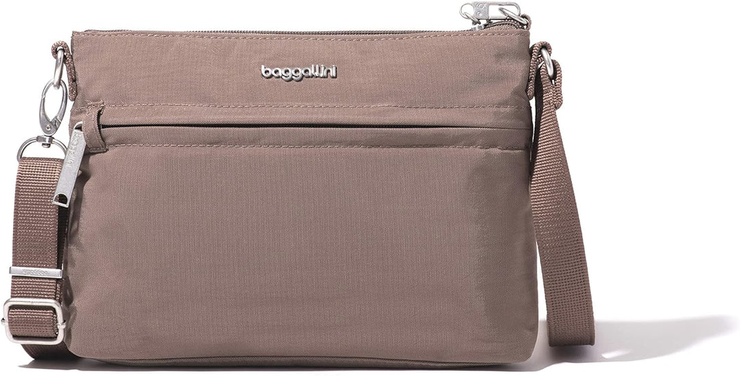 Baggallini Damen Diebstahlsicherung Securtex Anti-Diebstahl-Memento Crossbody-Tasche Portobello, Por