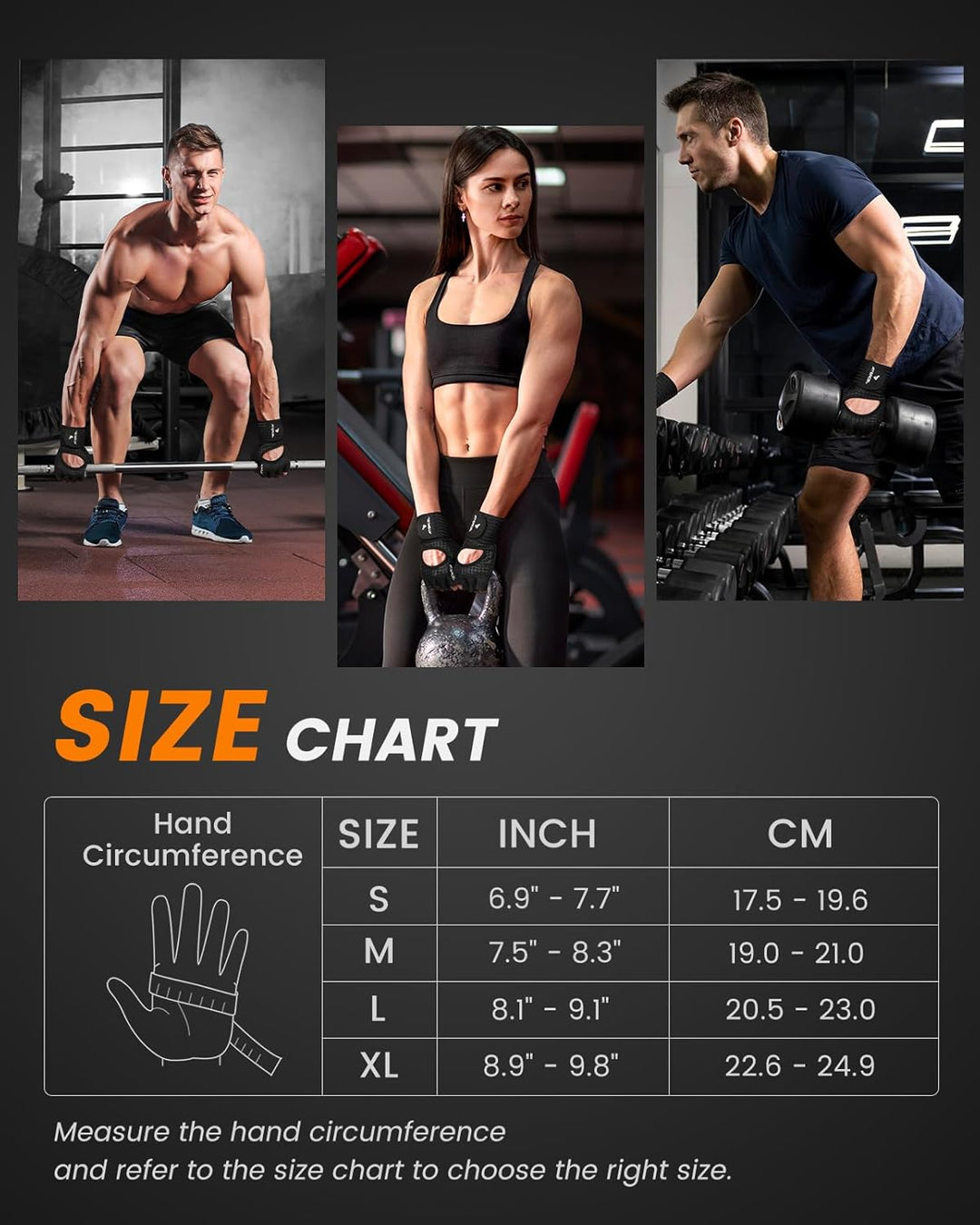 ATERCEL Fitness Handschuhe Herren Damen, Trainingshandschuhe Krafttraining Handgelenkband Handschuhe