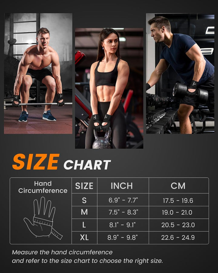 ATERCEL Fitness Handschuhe Herren Damen, Trainingshandschuhe Krafttraining Handgelenkband Handschuhe