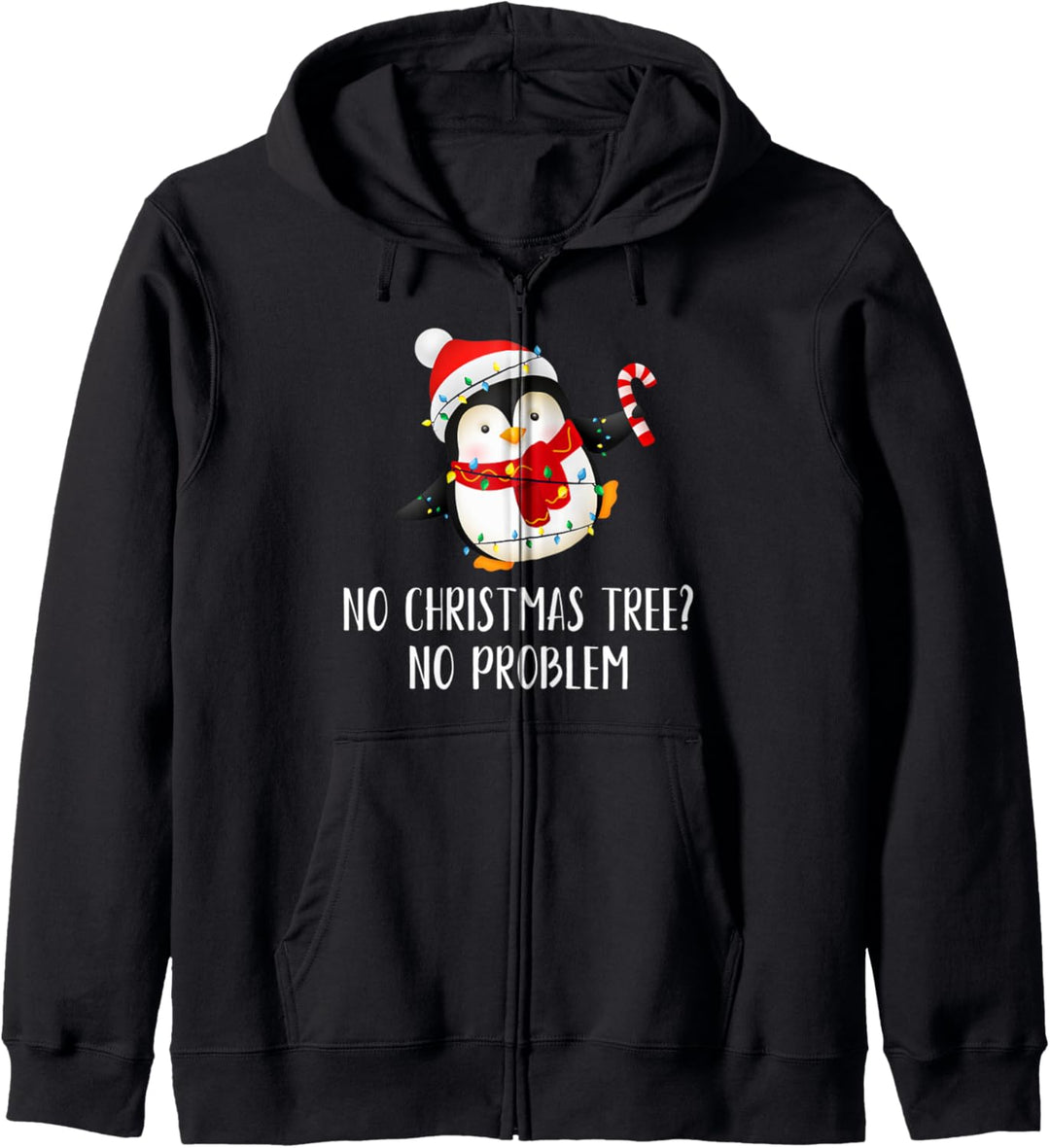 No Christmas Tree? No Problem Cute Christmas Penguin Kapuzenjacke