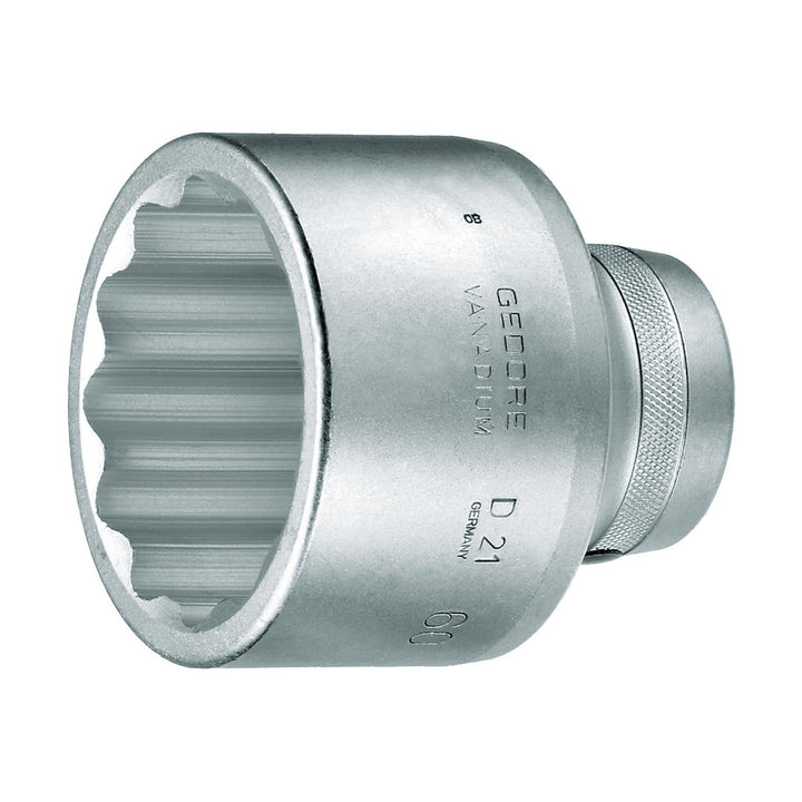 Steckschlüsseleinsatz D 21 1 Zoll 12-kant SW 55mm L.80mm GEDORE 55 mm, 55 mm