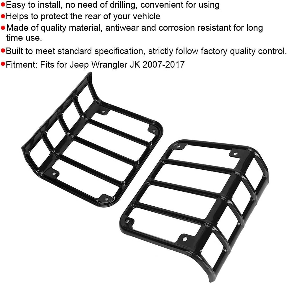 Rücklichtabdeckung, Qiilu Paar Rücklicht Rücklicht Lampenabdeckung Schutzfolie Passend für Jeep Wran