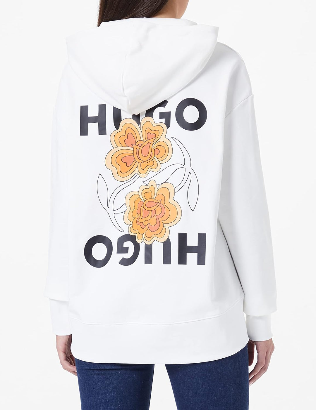 HUGO Damen Sweatshirt L Natural102, L Natural102