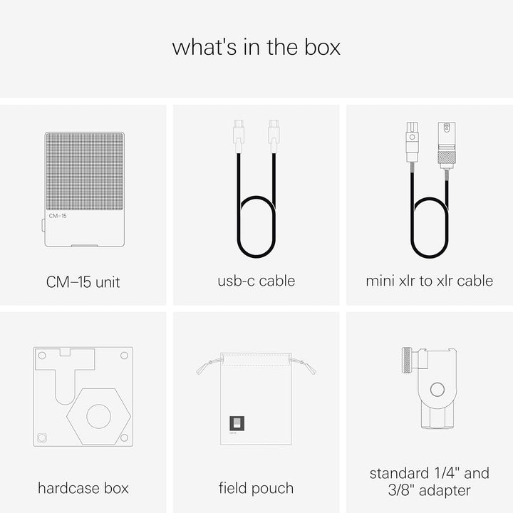 Teenage Engineering cm–15 (Tragbares Feldmikrofon, USB-C Audiointerface, Bluetooth, integrierter Akk